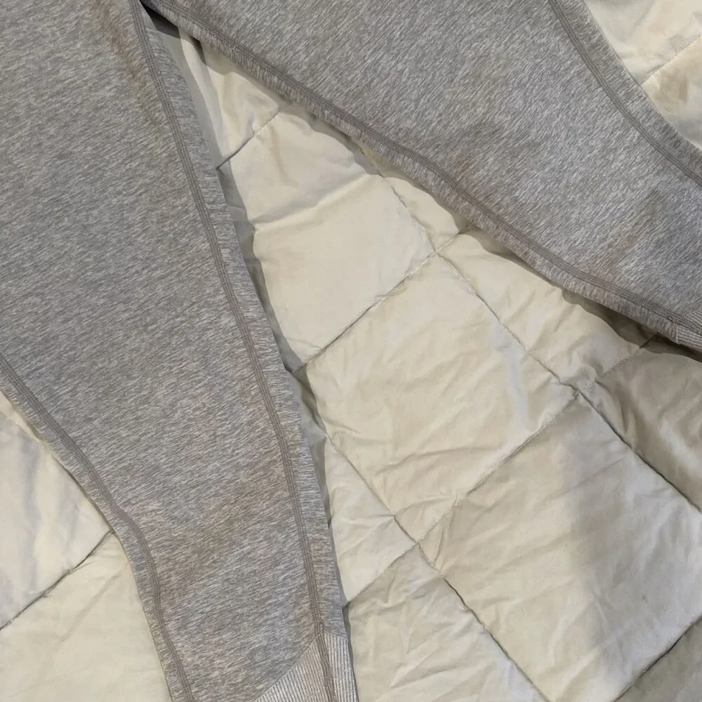 Alo Yoga High Waist Womens Leggings Size M RN 87320 Compression GREY & WHITE